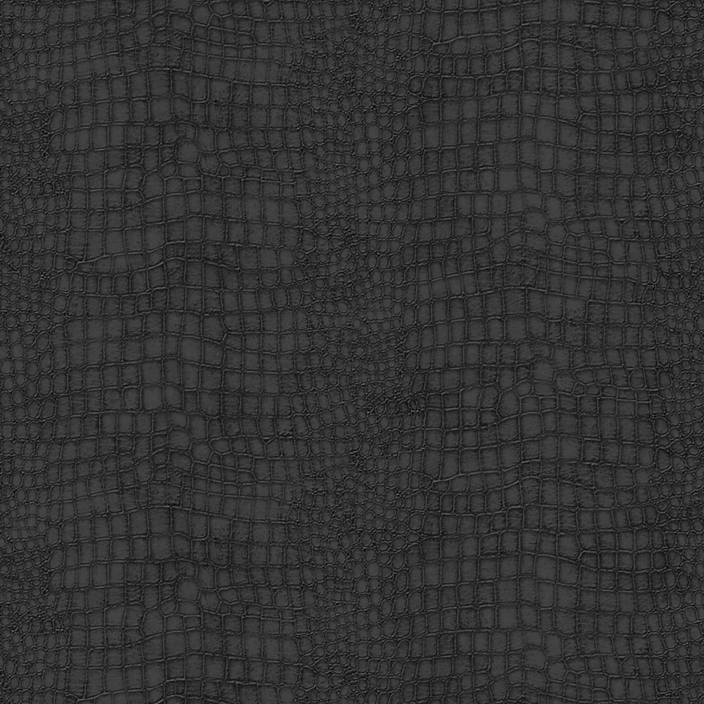 Papier peint intissé crocodile vinyle expansé noir 1005x52cm — vue 3