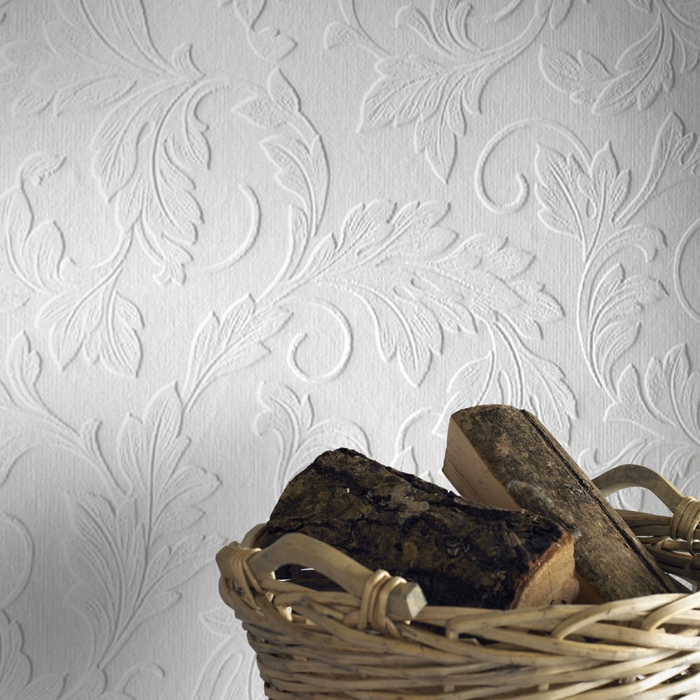 Papier peint support papier vinyle Acanthus blanc 1005x52cm — vue 4