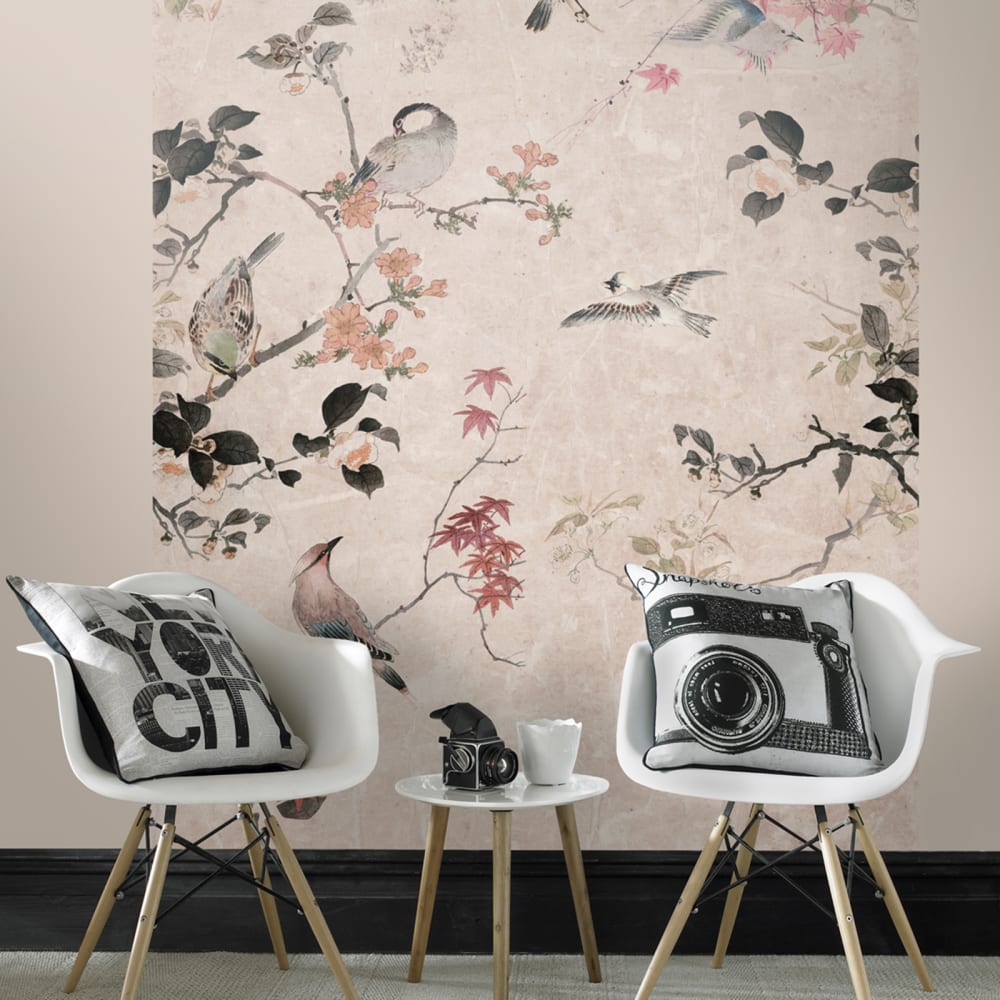 Papier peint panoramique jardin Japonais multicolore 280x200cm — vue 4