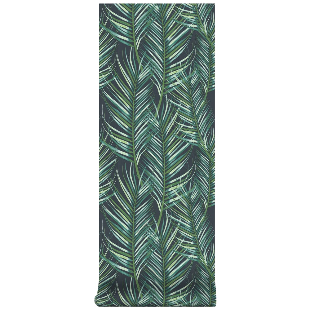 Papier peint intissé entrelac de feuilles de palmier vert 1005x52cm — vue 4