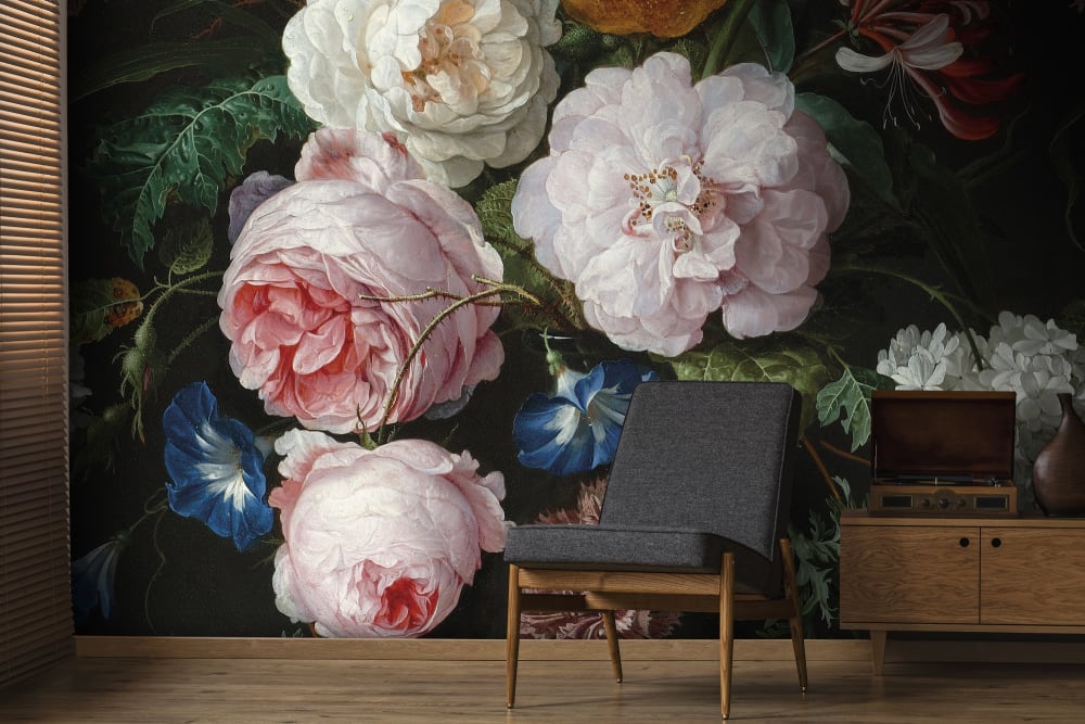 Papier peint panoramique intissé fleurs Eloïse 300x280cm — vue 4
