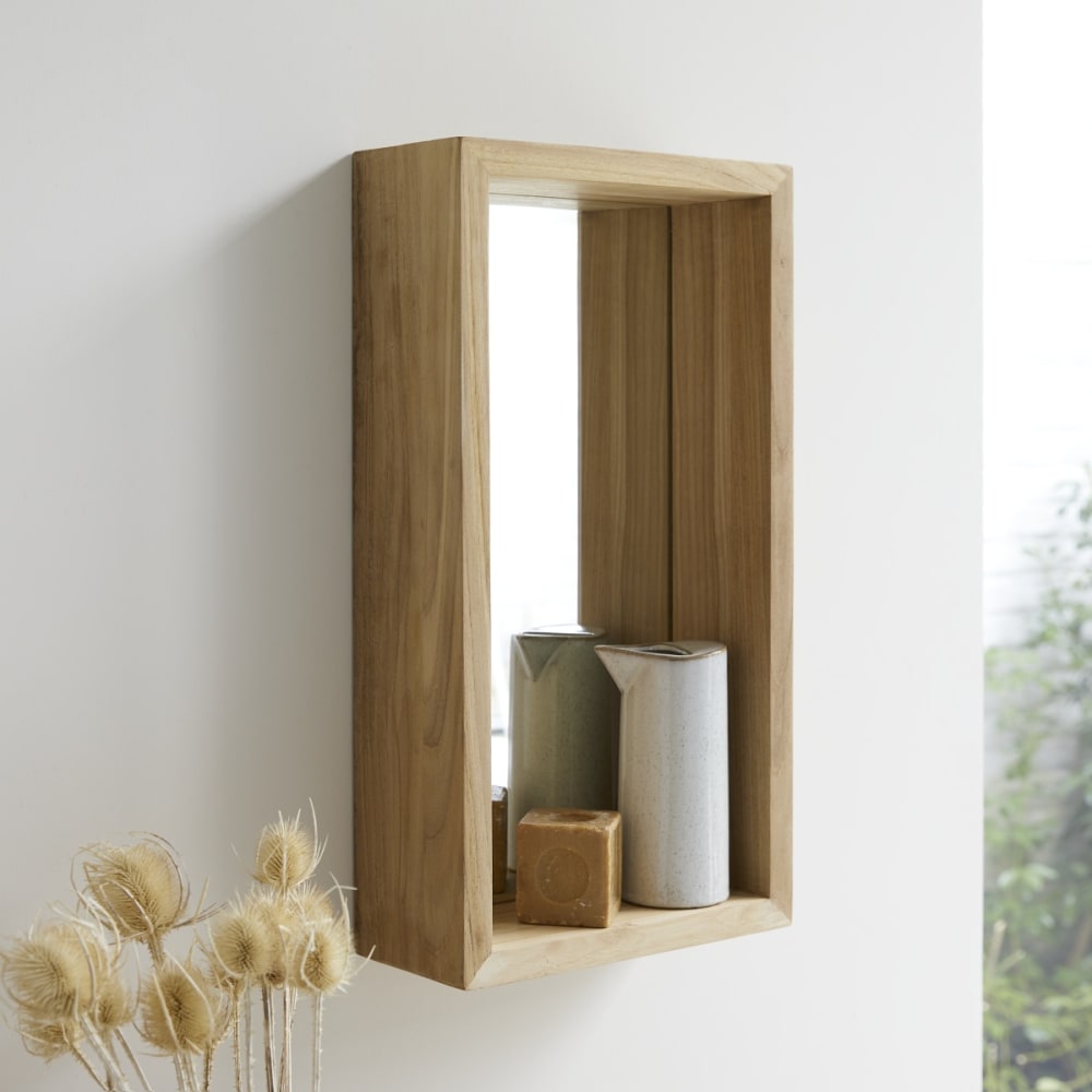 Spiegel aus massivem Teak 55x30 cm - Maisons Du Monde