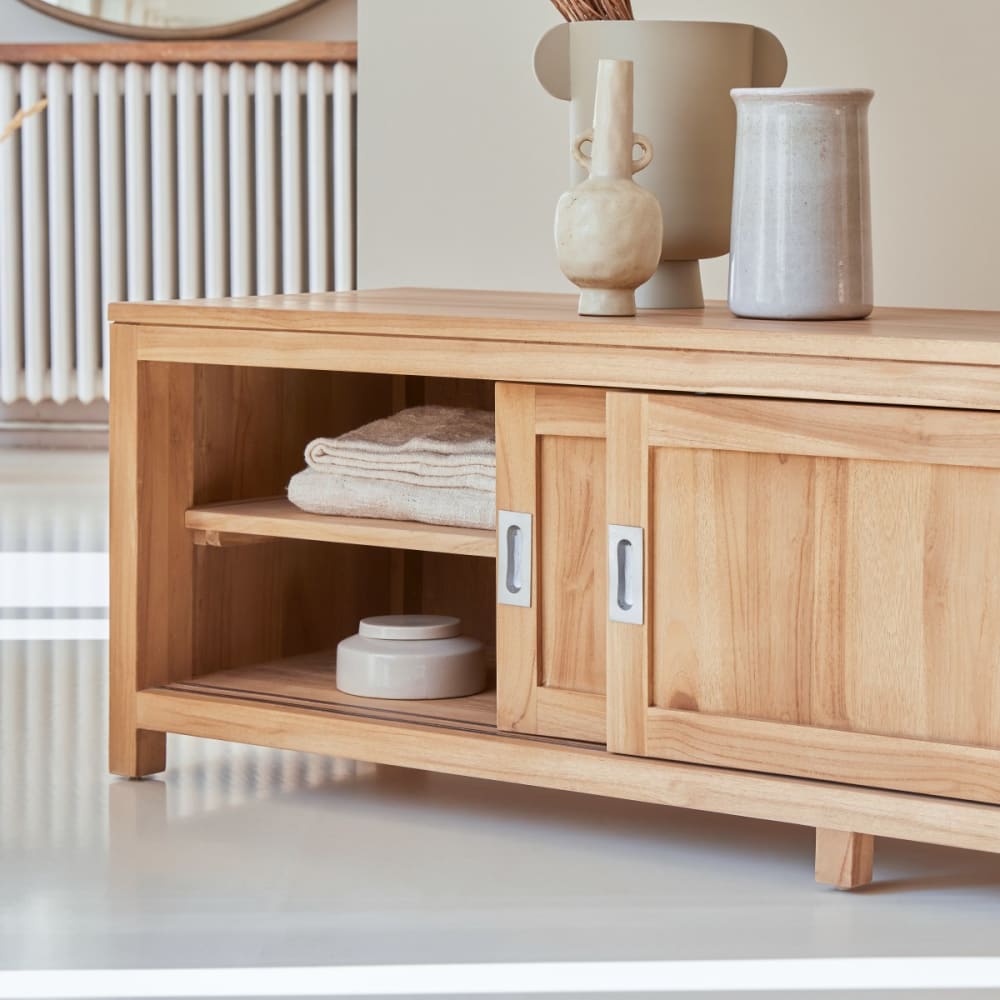 TV Schrank aus massivem Teakholz 180 cm - Maisons Du Monde