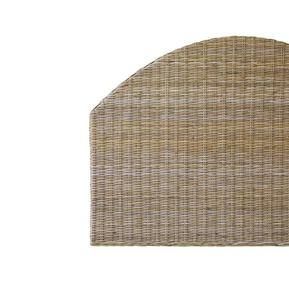 Tikamoon Kopfteil Bett aus Kubu 160 cm style vintage Beige Rattan