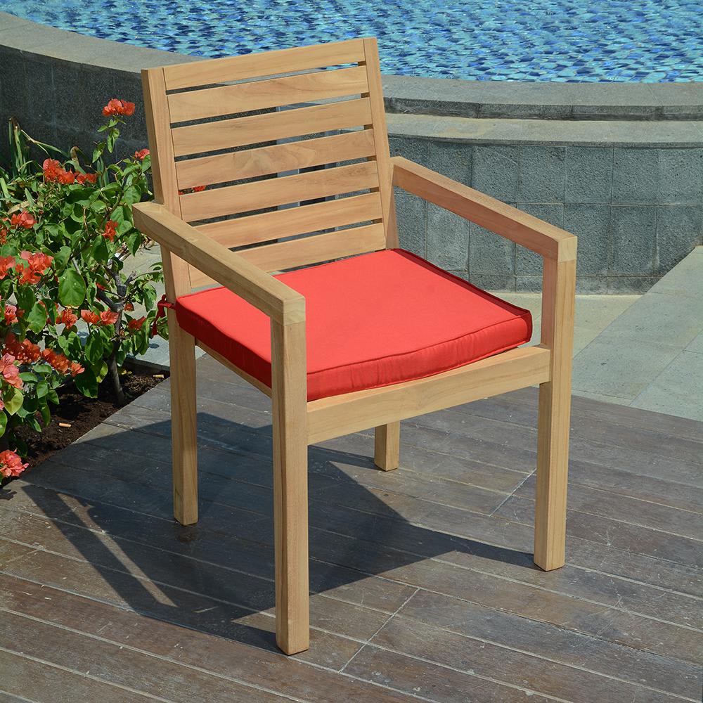 Coussin rouge pour fauteuils fixes — vue 3