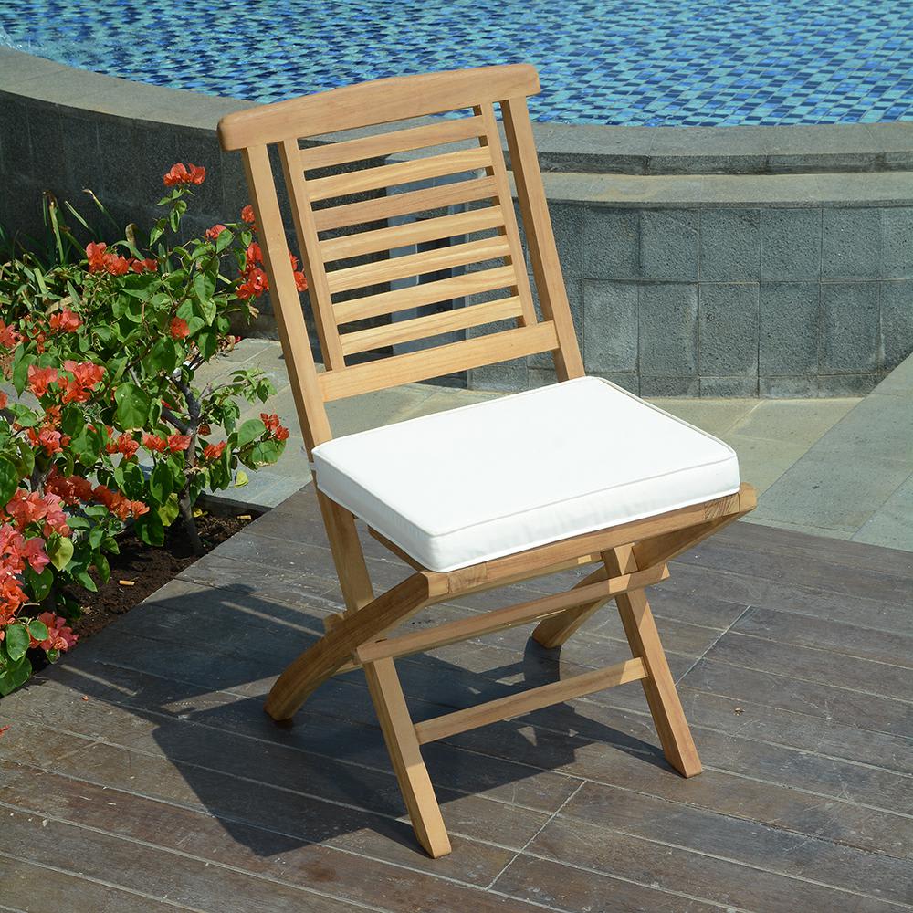 Coussin crème pour chaises et fauteuils pliants — vue 3