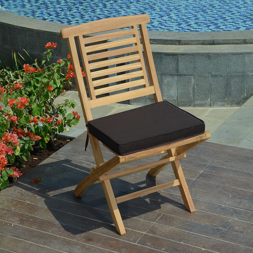 Coussin noir pour chaises et fauteuils pliants — vue 4