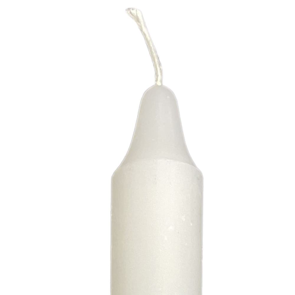 Bougie teintée dans la masse blanc H21cm - Maisons du Monde
