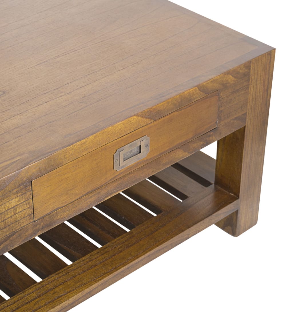 Mesa de centro de madera marrón anch. 120 cm - Maisons du Monde
