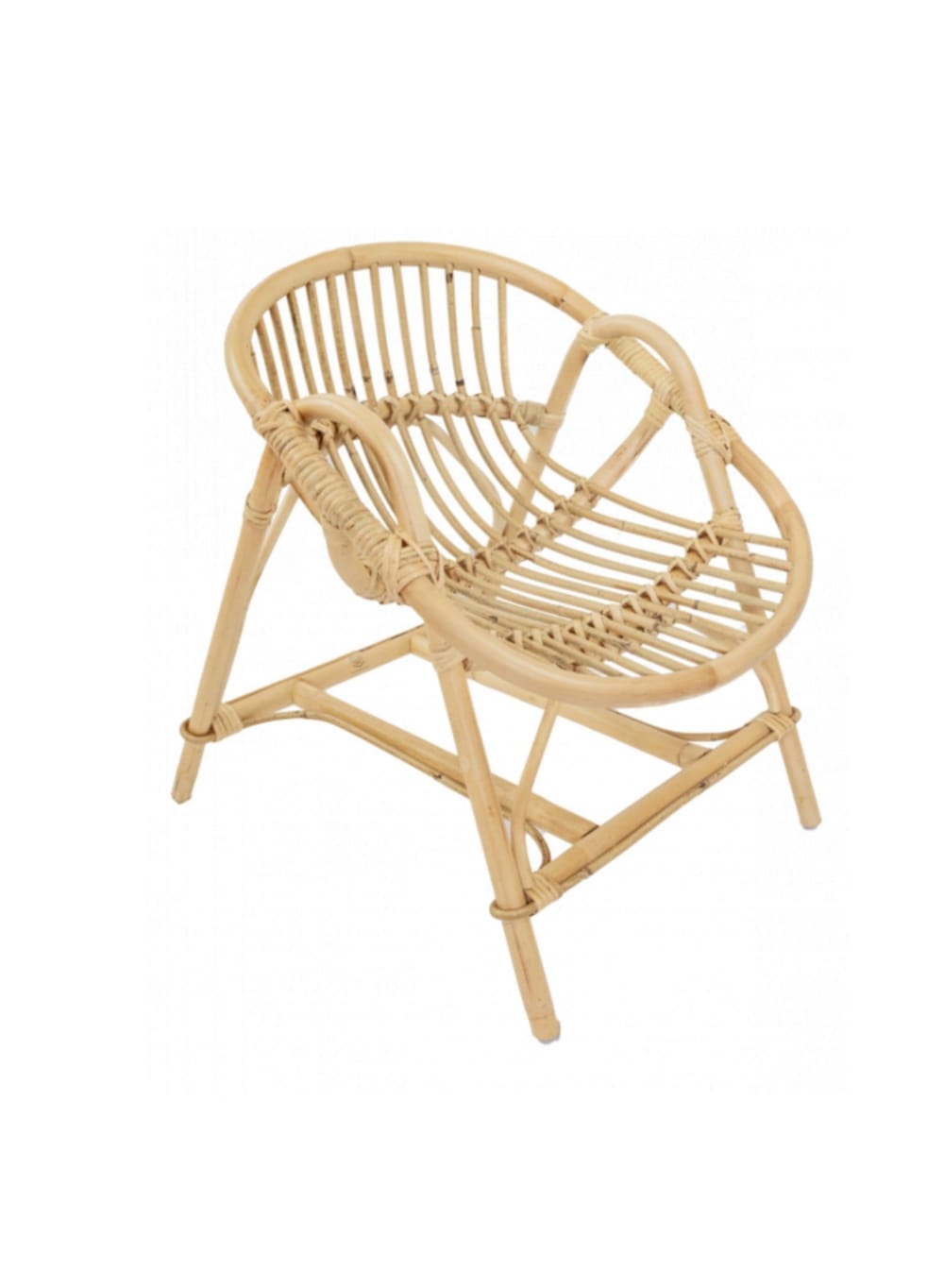 Fauteuil enfant, en rotin naturel (Saudara Collections) - Image 1