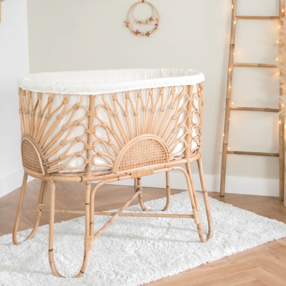 Berceau bébé rotin cannag rotin naturel 80 x 85 cm