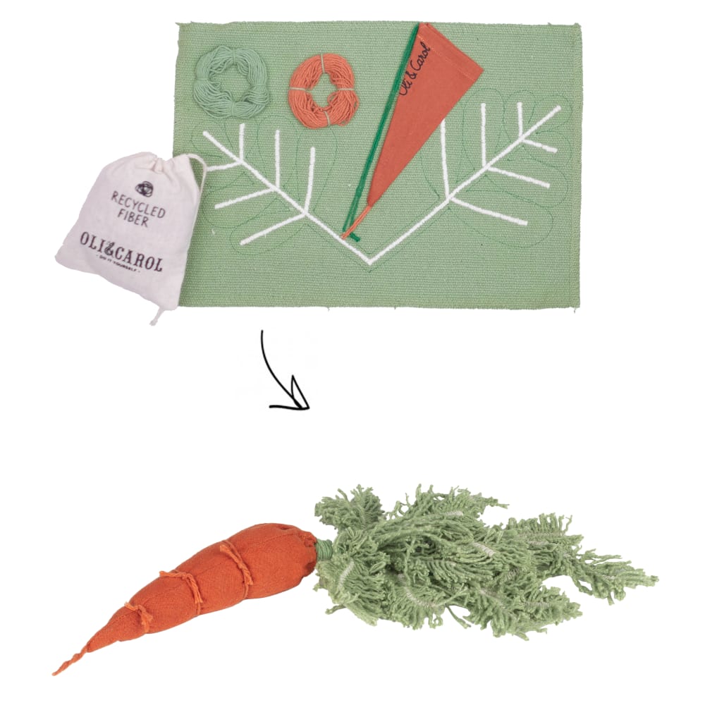 Oli&Carol Kit de couture Cathy la carotte Orange Coton - 24x5x12cm