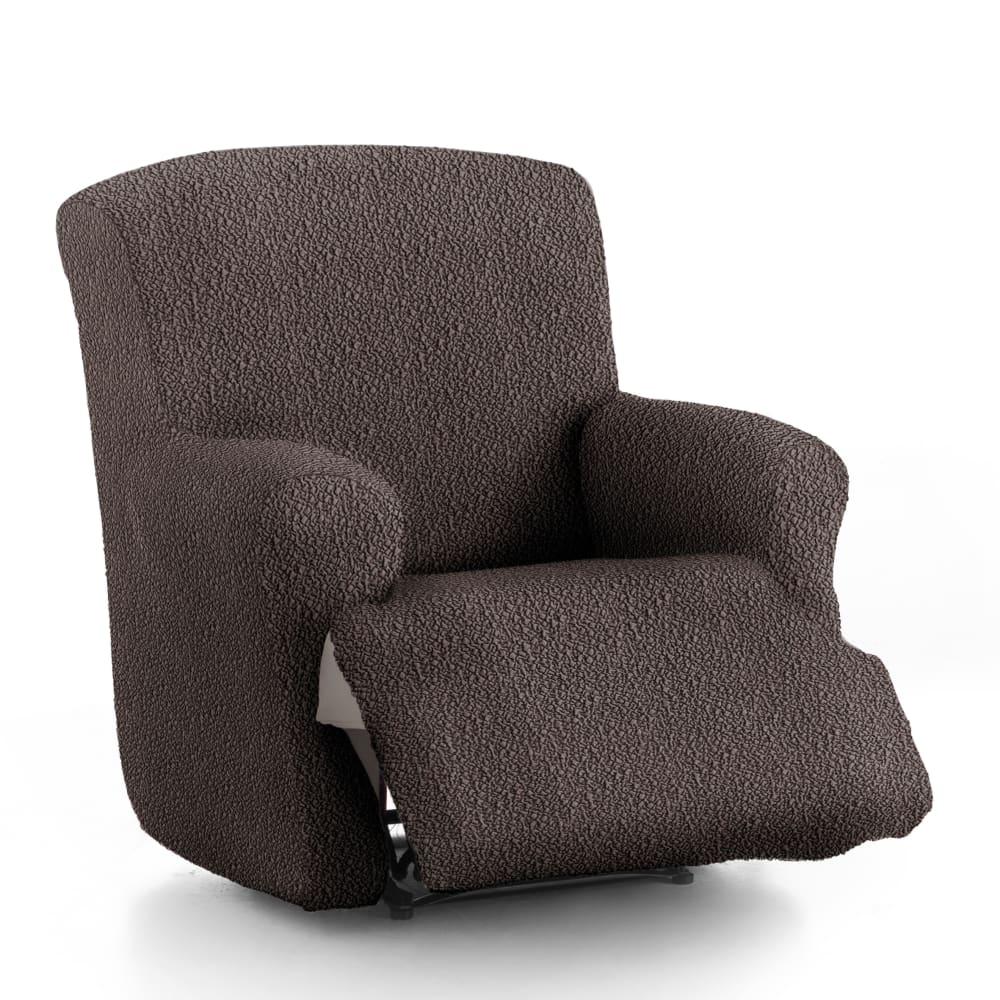 Housse de fauteuil relax XL extensible marron 60 - 110 cm