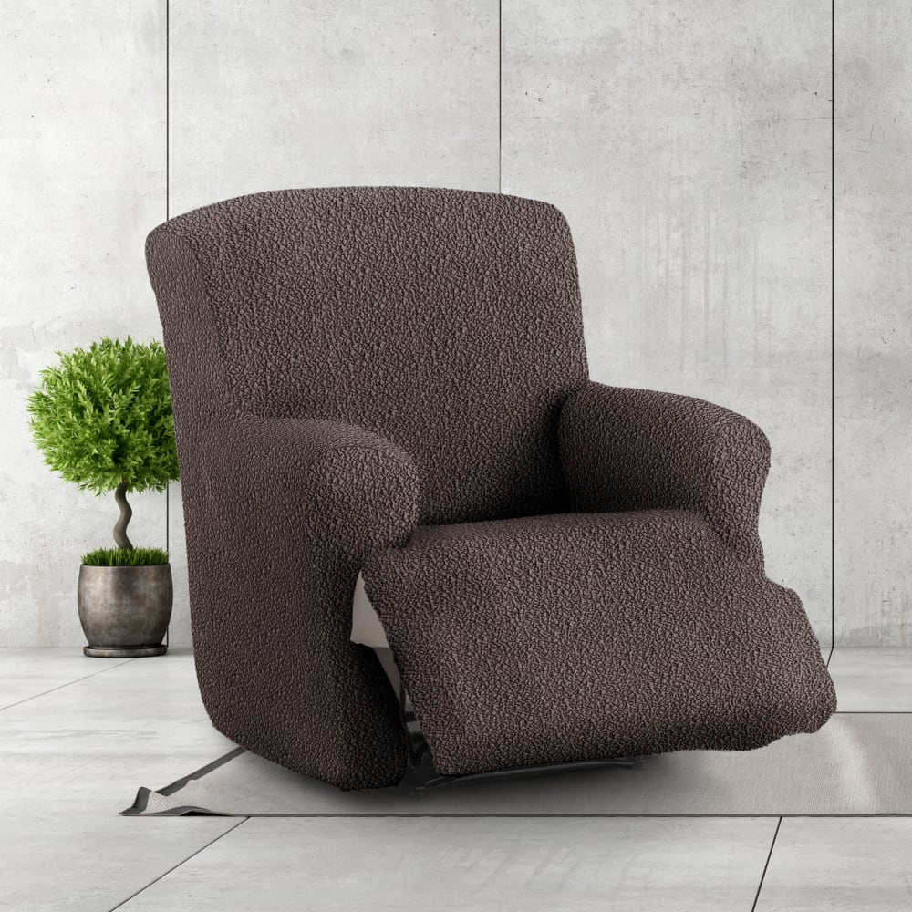Funda de sillón relax xl elástica marrón 60 - 110 cm - Maisons du Monde