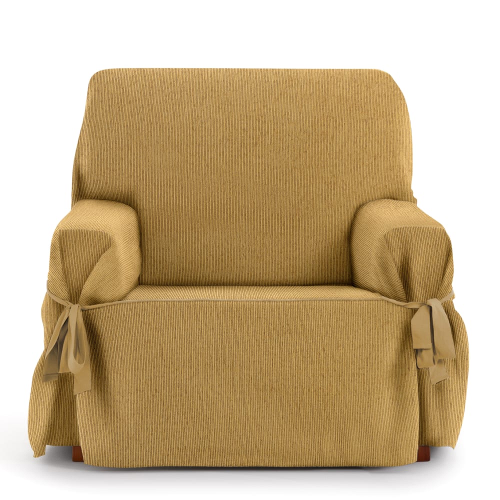 Funda de sillón con lazos amarillo 80 - 120 cm