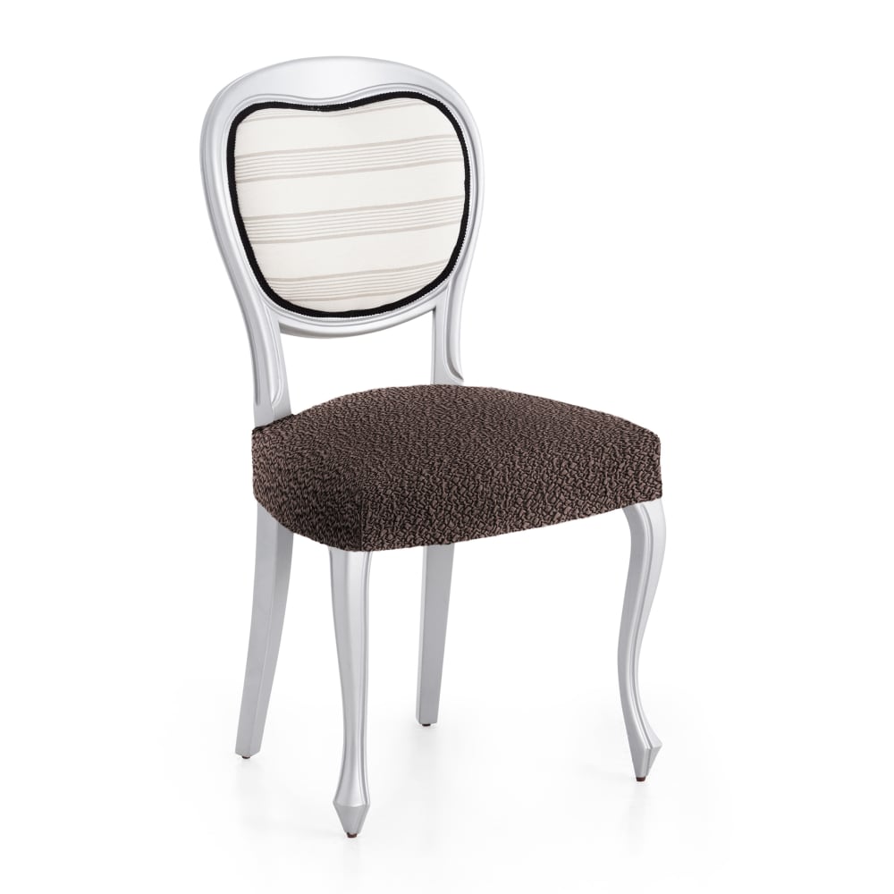 Set di 2 coprisedia elastico marrone 40 - 50 cm - Modello Classico chic - Marrone - PES - Poliestere