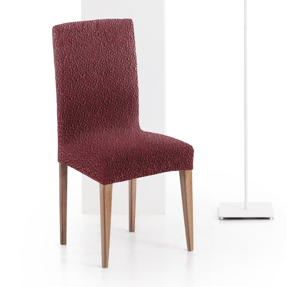 Pack 2 housses de chaise avec dossier extensible bordeaux 40 - 50 cm — vue 3