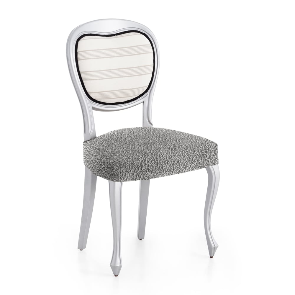 Set di 2 coprisedia elastico grigio chiaro 40 - 50 cm - Modello Classico chic - Grigio - PES - Poliestere