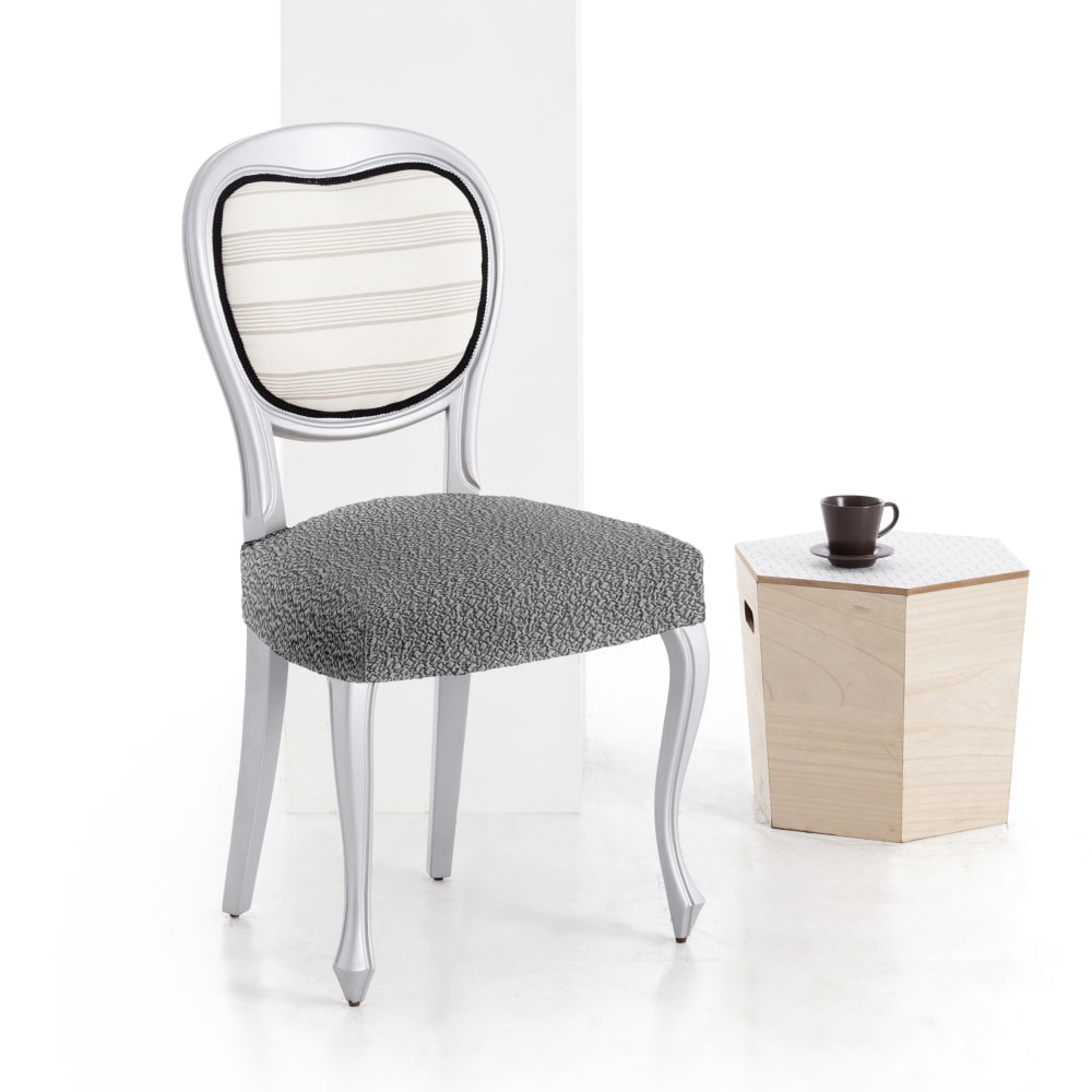 Pack 2 housses de chaise extensible gris clair 40 - 50 cm - Maisons du Monde