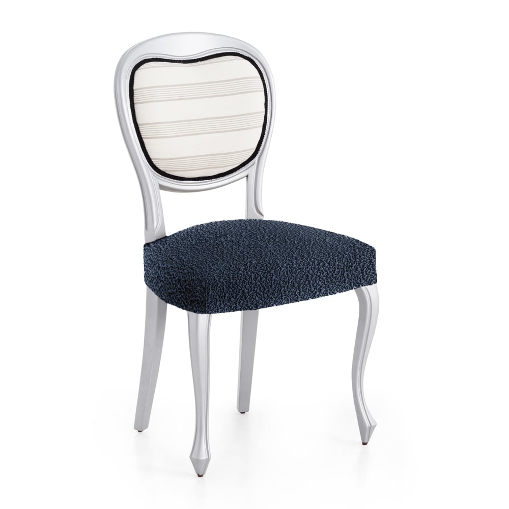 Set di 2 coprisedia elastico blu 40 - 50 cm - Modello Classico chic - Blu - PES - Poliestere