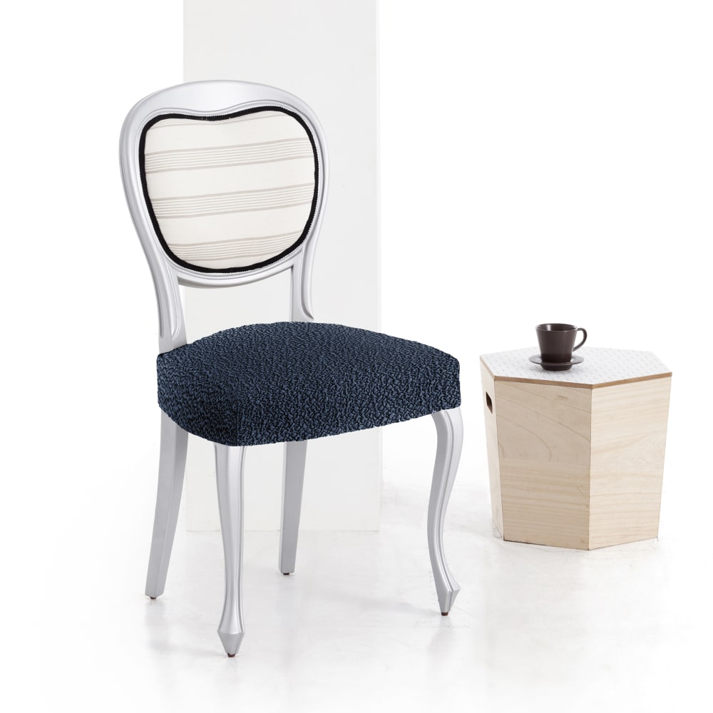 Pack 2 fundas de silla elástica azul 40 - 50 cm - Maisons du Monde