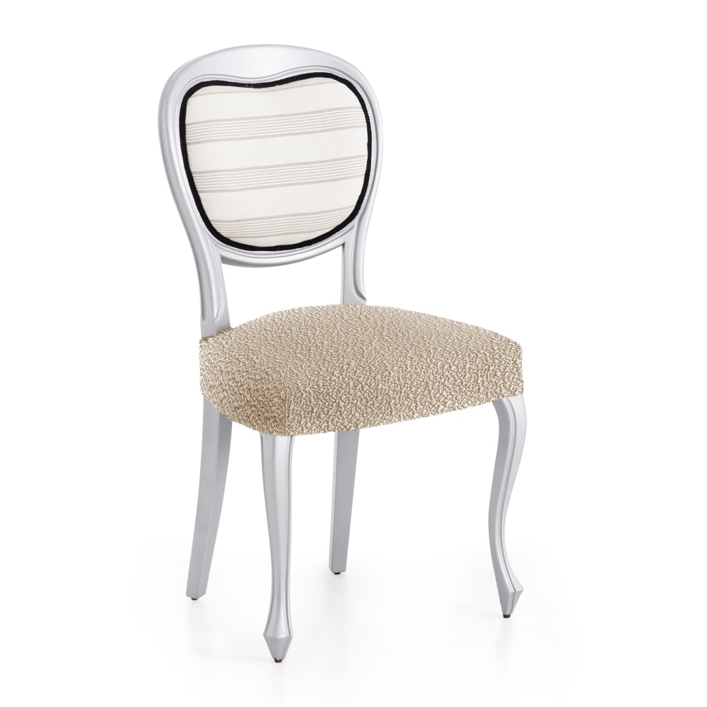 Set di 2 coprisedia elastico beige 40 - 50 cm - Modello Classico chic - Beige - PES - Poliestere