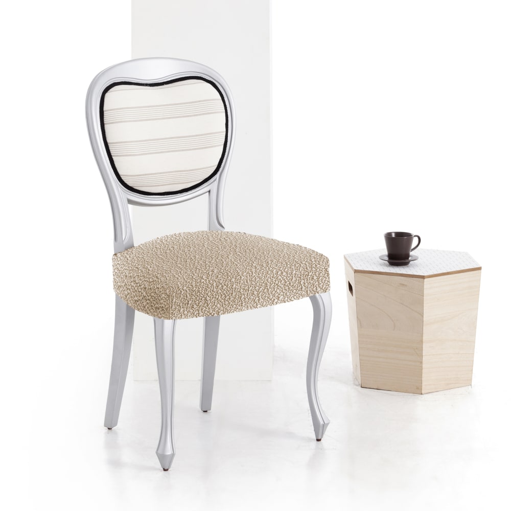 Pack 2 fundas de silla elástica beige 40 - 50 cm - Maisons du Monde
