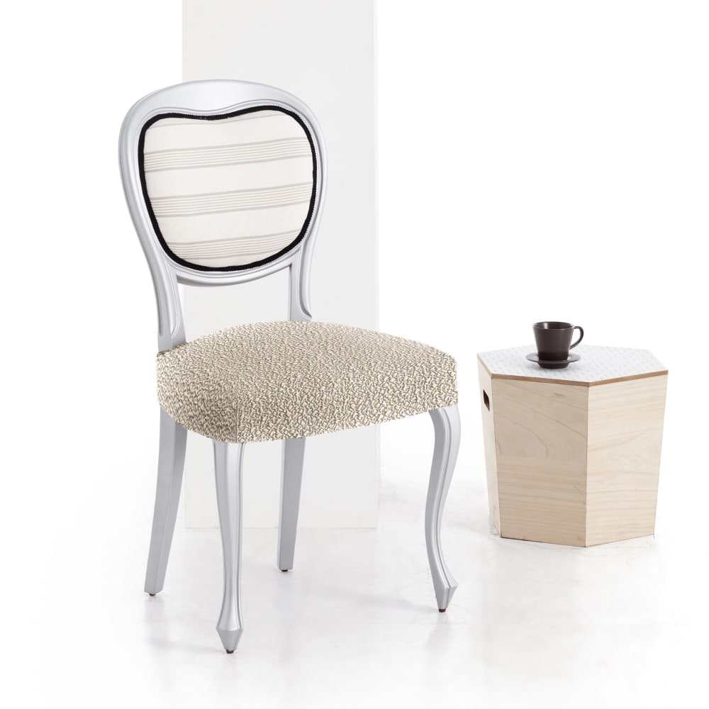 Pack 2 housses de chaise extensible écru 40 - 50 cm - Maisons du Monde