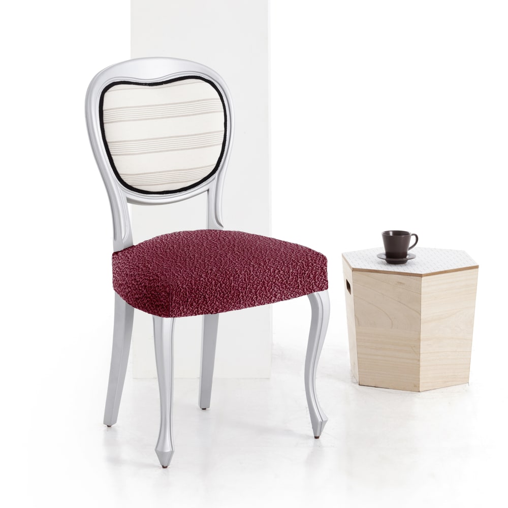 Pack 2 fundas de silla elástica burdeos 40 - 50 cm - Maisons du Monde