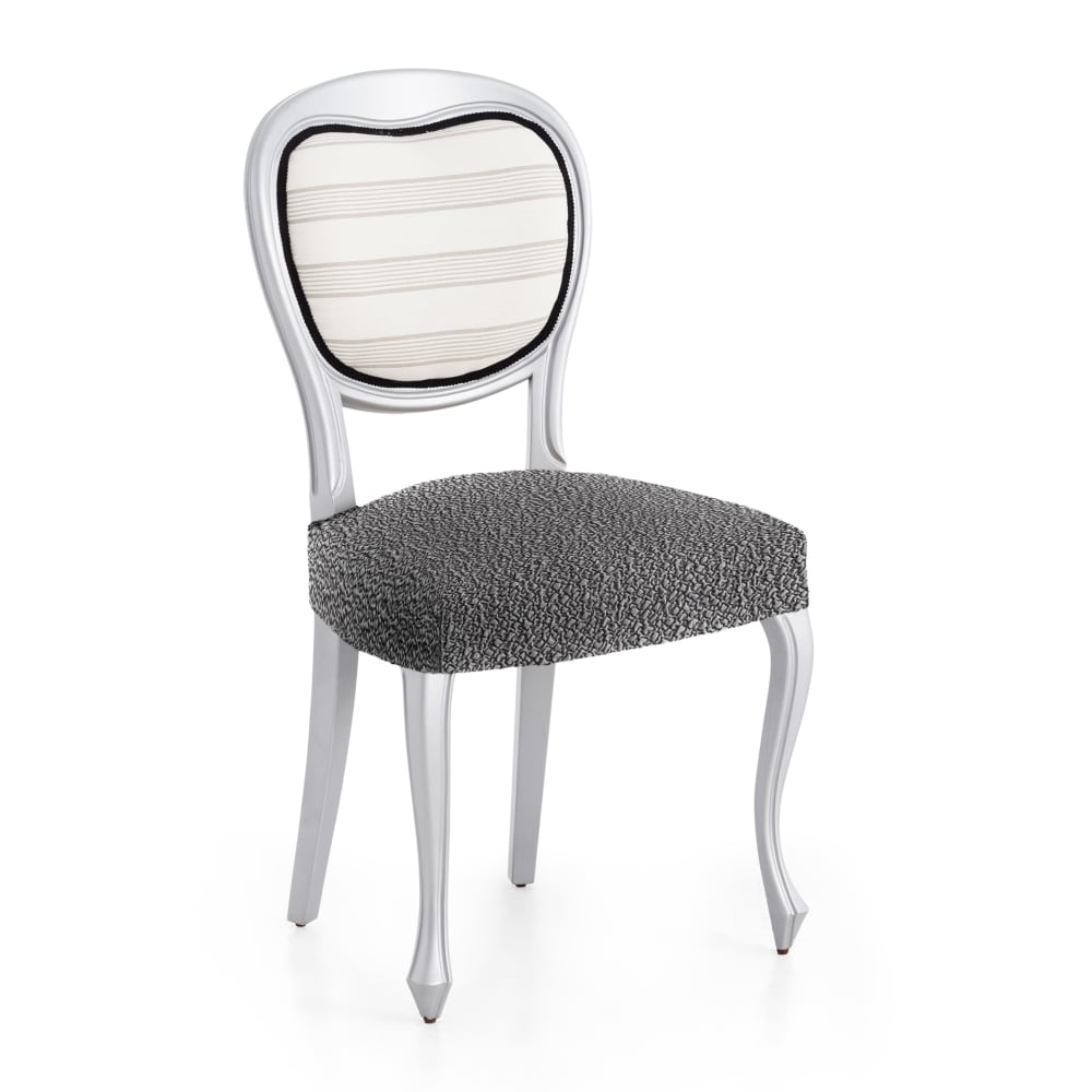 Pack 2 fundas de silla elástica gris oscuro 40 - 50 cm