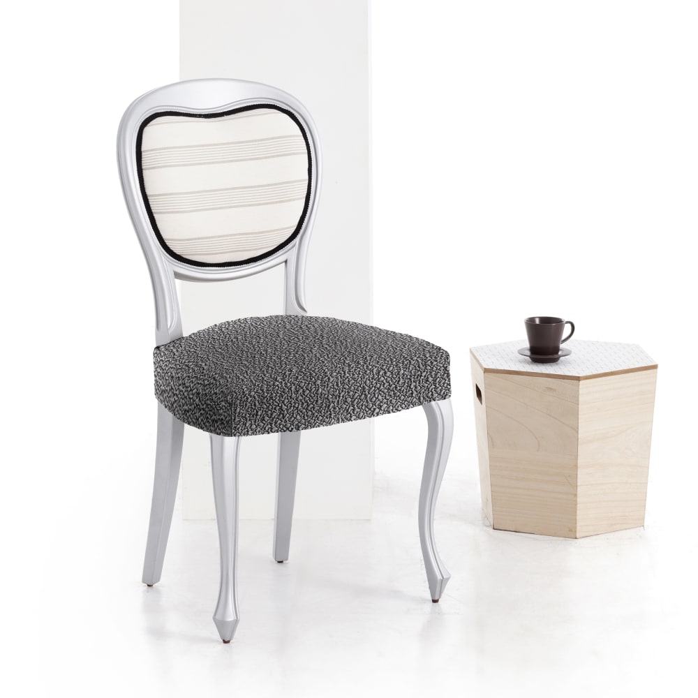 Pack 2 fundas de silla elástica gris oscuro 40 - 50 cm - Maisons du Monde