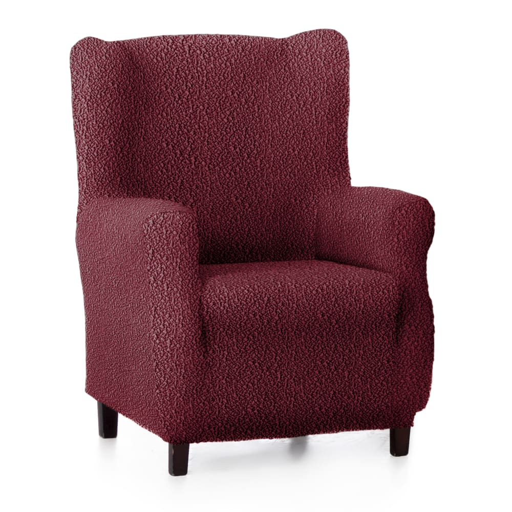 Funda de sillón orejero elástica burdeos 70 - 100 cm