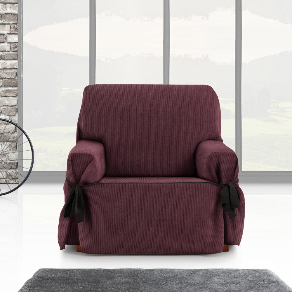 Funda de sillón con lazos burdeos 80 - 120 cm - Maisons du Monde