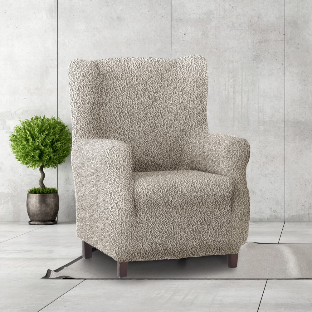 Funda de sillón orejero elástica topo 70 - 100 cm - Maisons du Monde