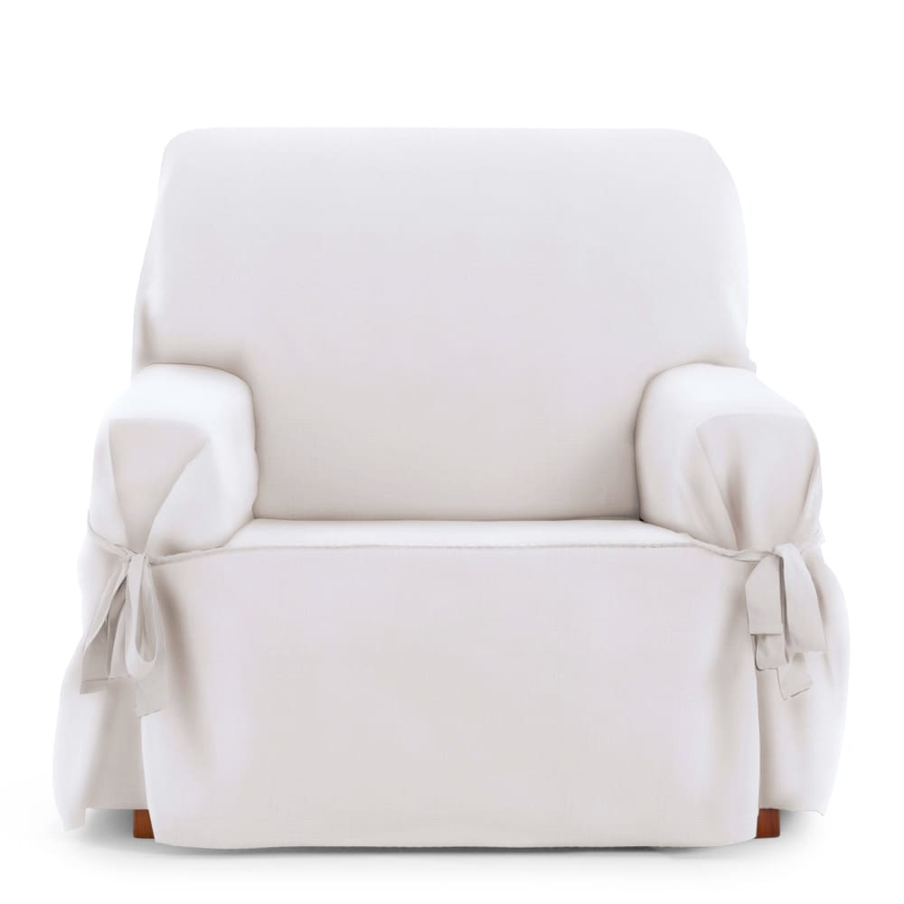 Copripoltrona con lacci bianco 80 - 120 cm - Modello Classico chic - Bianco - PES - Poliestere