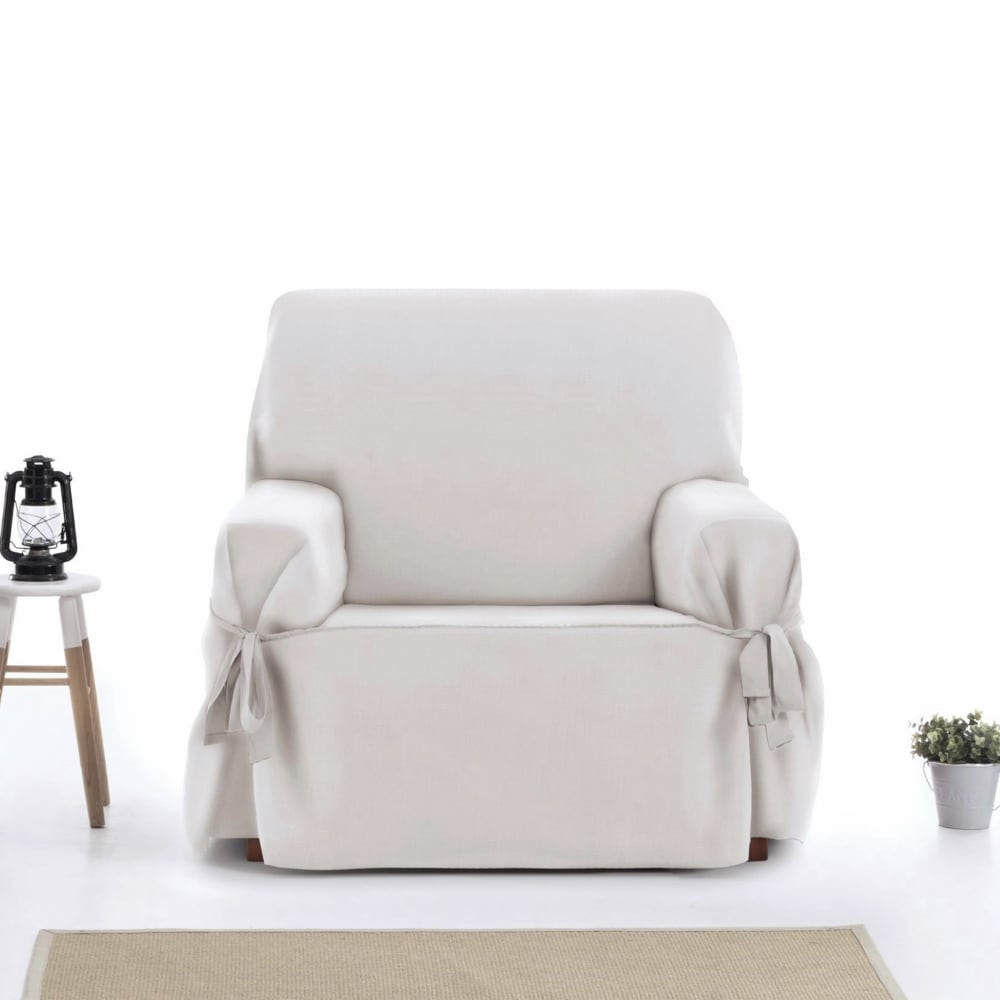 Copripoltrona con lacci bianco 80 - 120 cm - Eysa