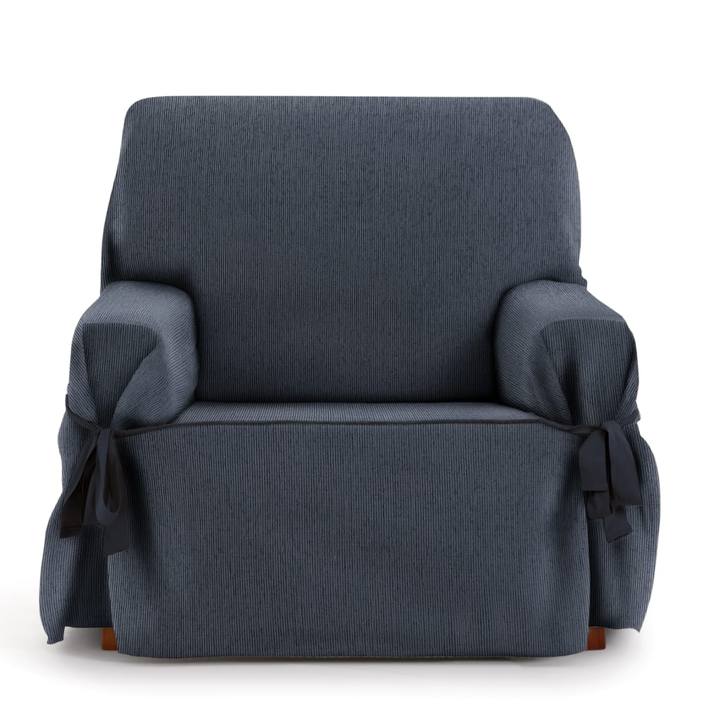 Funda de sillón con lazos azul 80 - 120 cm