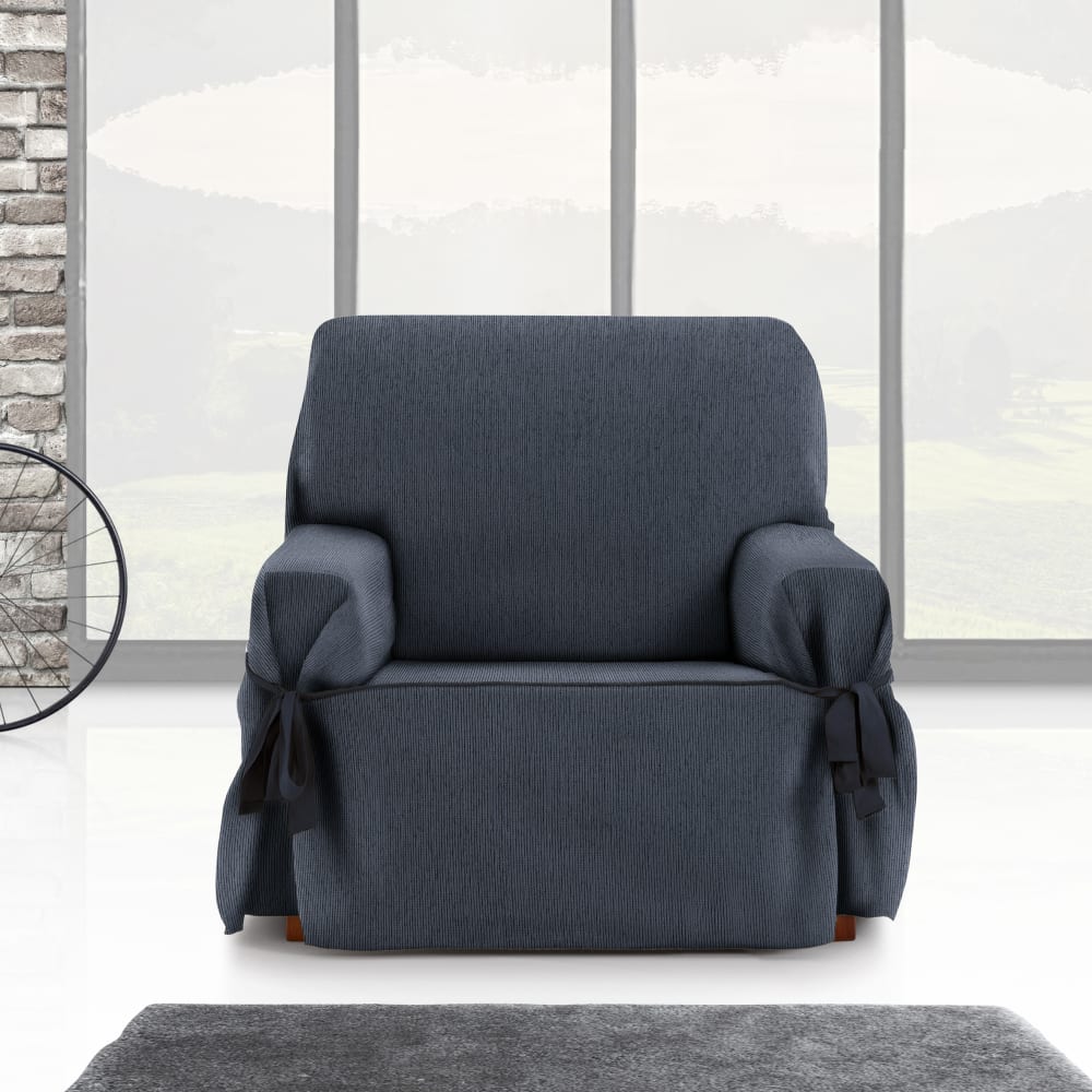 Funda de sillón con lazos azul 80 - 120 cm - Maisons du Monde