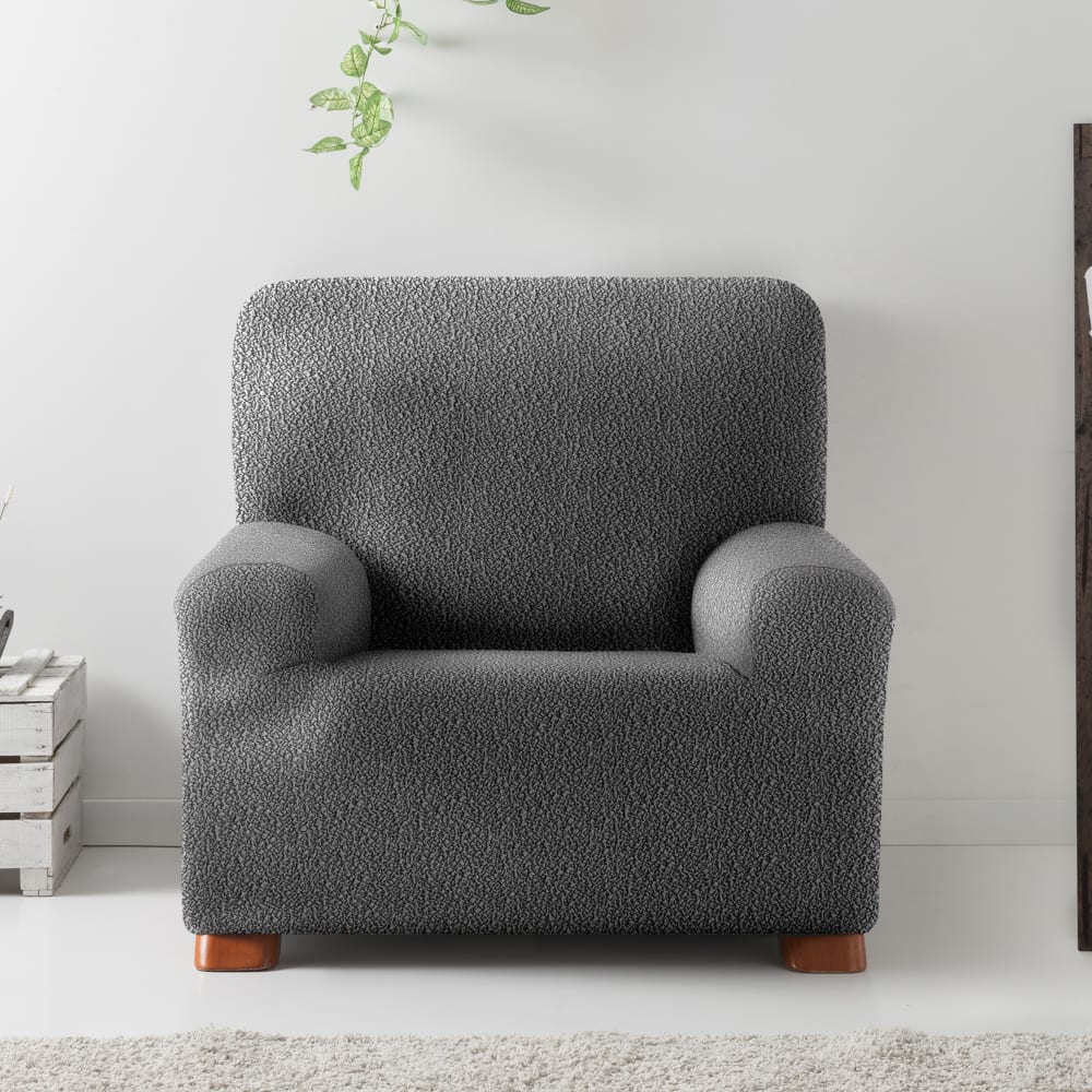 Funda de sillón elástica gris oscuro 80 - 130 cm - Maisons du Monde