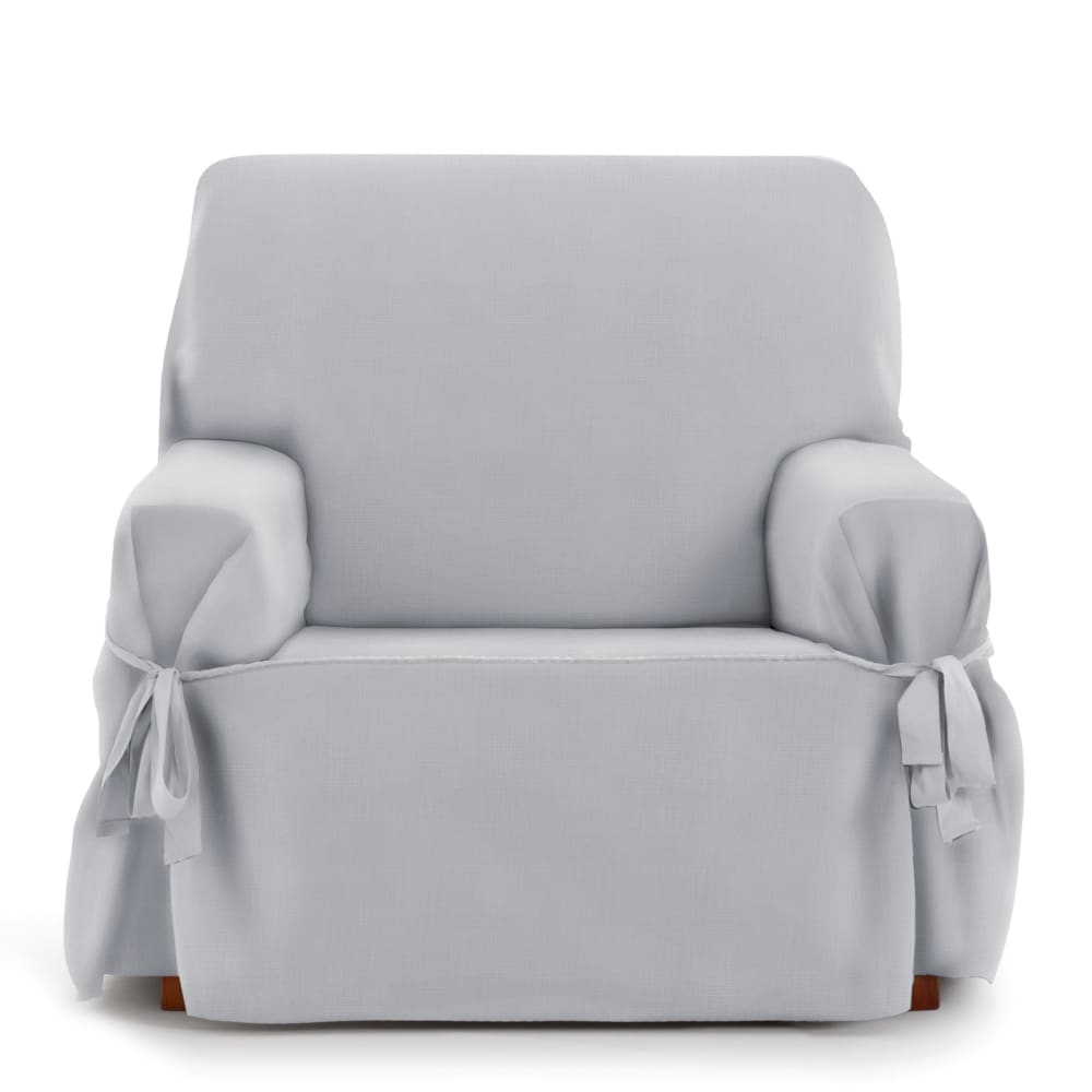 Copripoltrona con lacci grigio chiaro 80 - 120 cm - Modello Classico chic - Grigio - PES - Poliestere