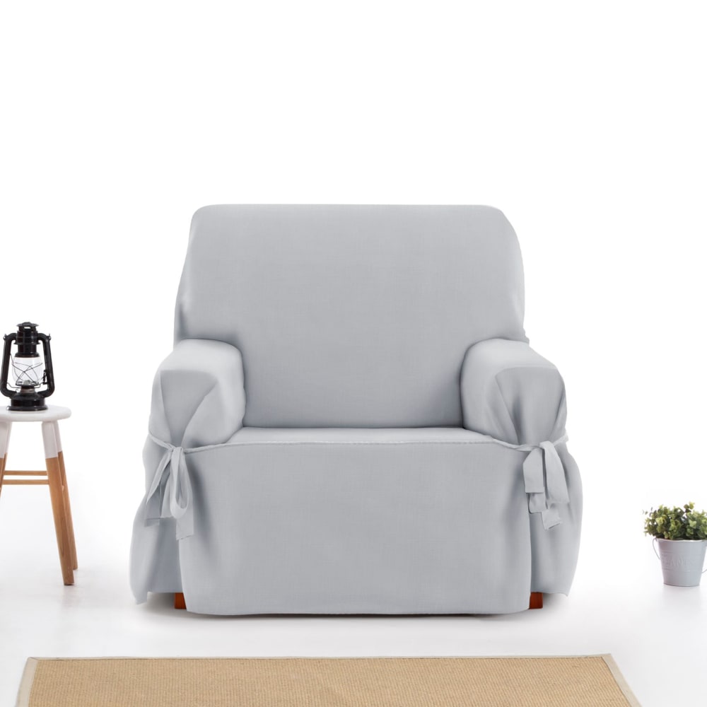 Funda de sillón con lazos gris claro 80 - 120 cm - Maisons du Monde