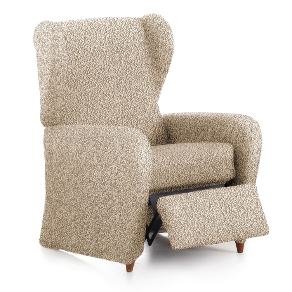 Housse de fauteuil relax extensible beige 60 - 85 cm