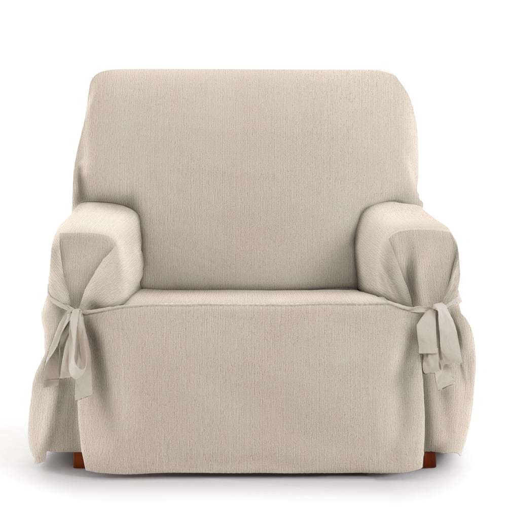 Copripoltrona con lacci ecru 80 - 120 cm - Modello Classico chic - Beige - PES - Poliestere