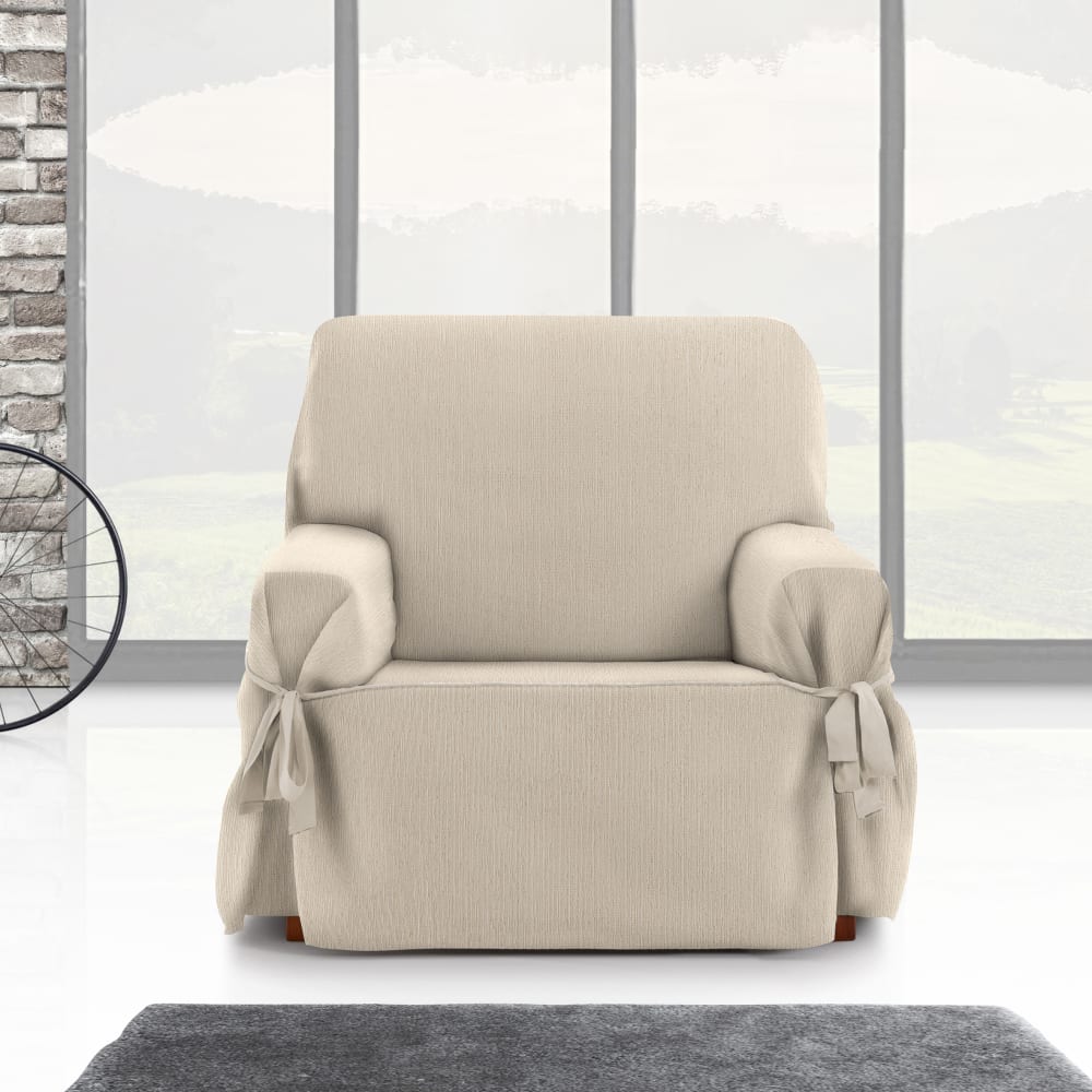 Copripoltrona con lacci ecru 80 - 120 cm - Eysa