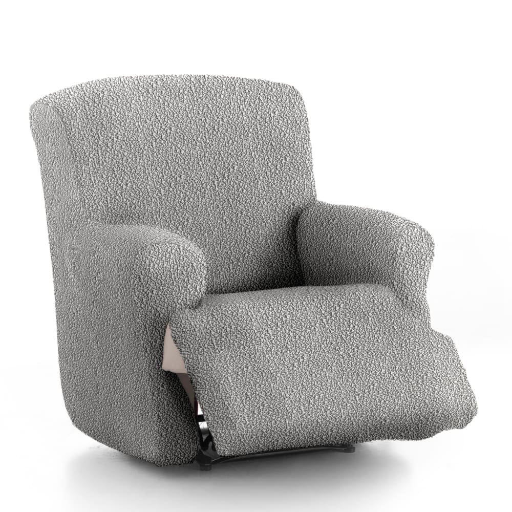 EYSA XL- Relax- Stuhlbezug. Multielastischer Stoff, Bezug anpassbar an alle Arten von Sesseln. Hellgrau. Grau