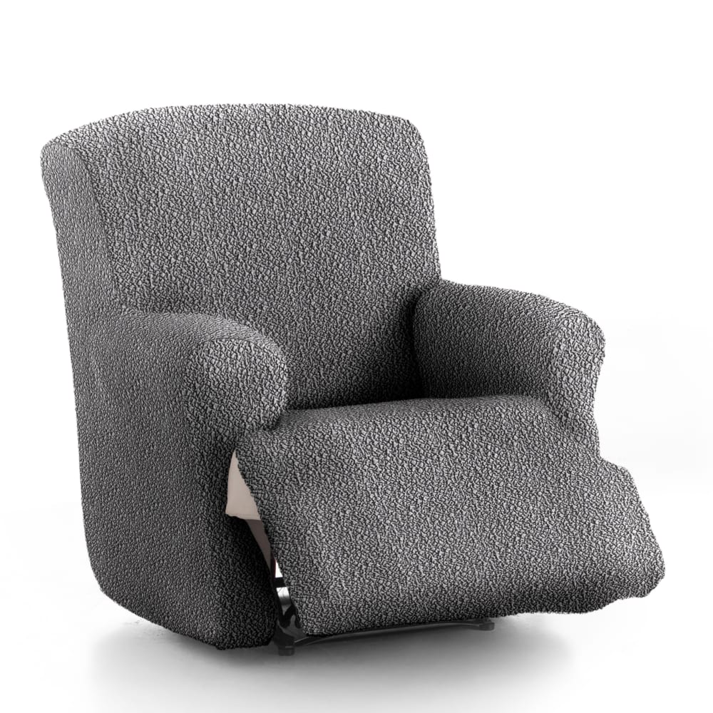 Funda de sillón relax xl elástica gris oscuro 60 - 110 cm