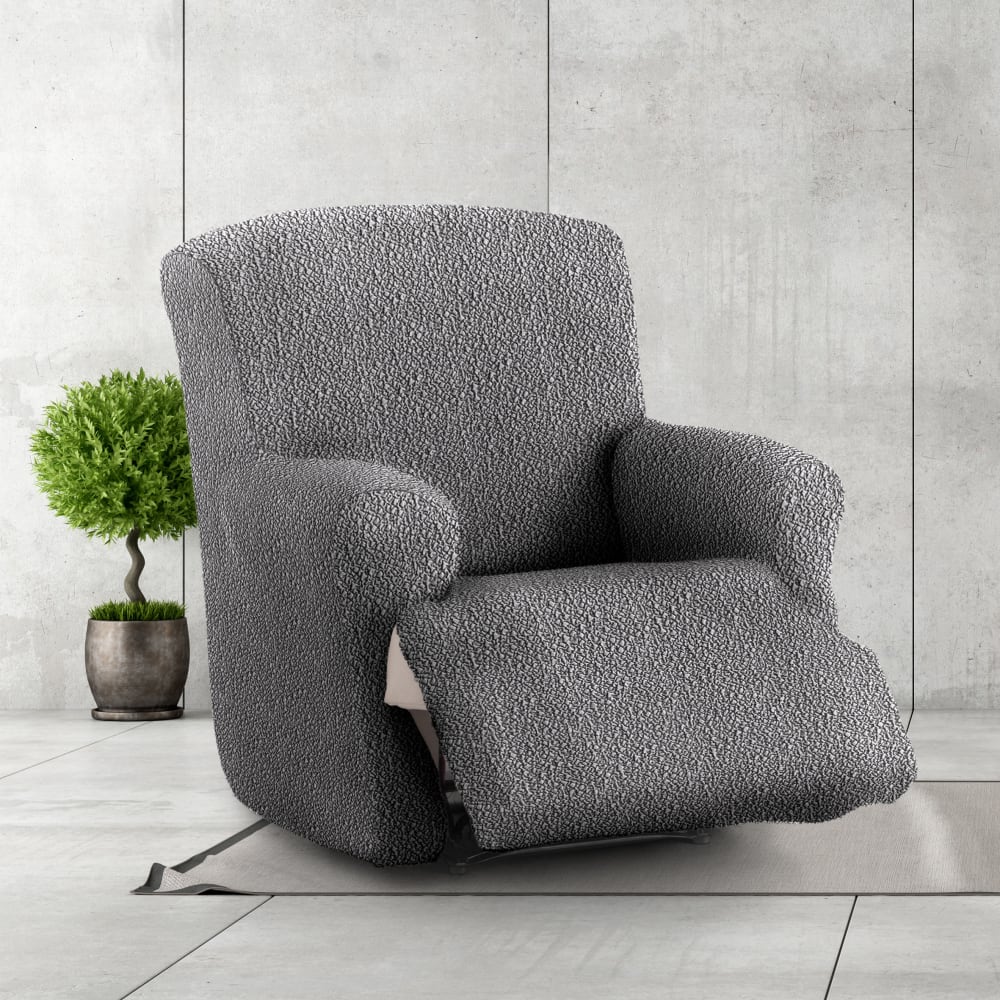 Funda de sillón relax xl elástica gris oscuro 60 - 110 cm - Maisons du Monde