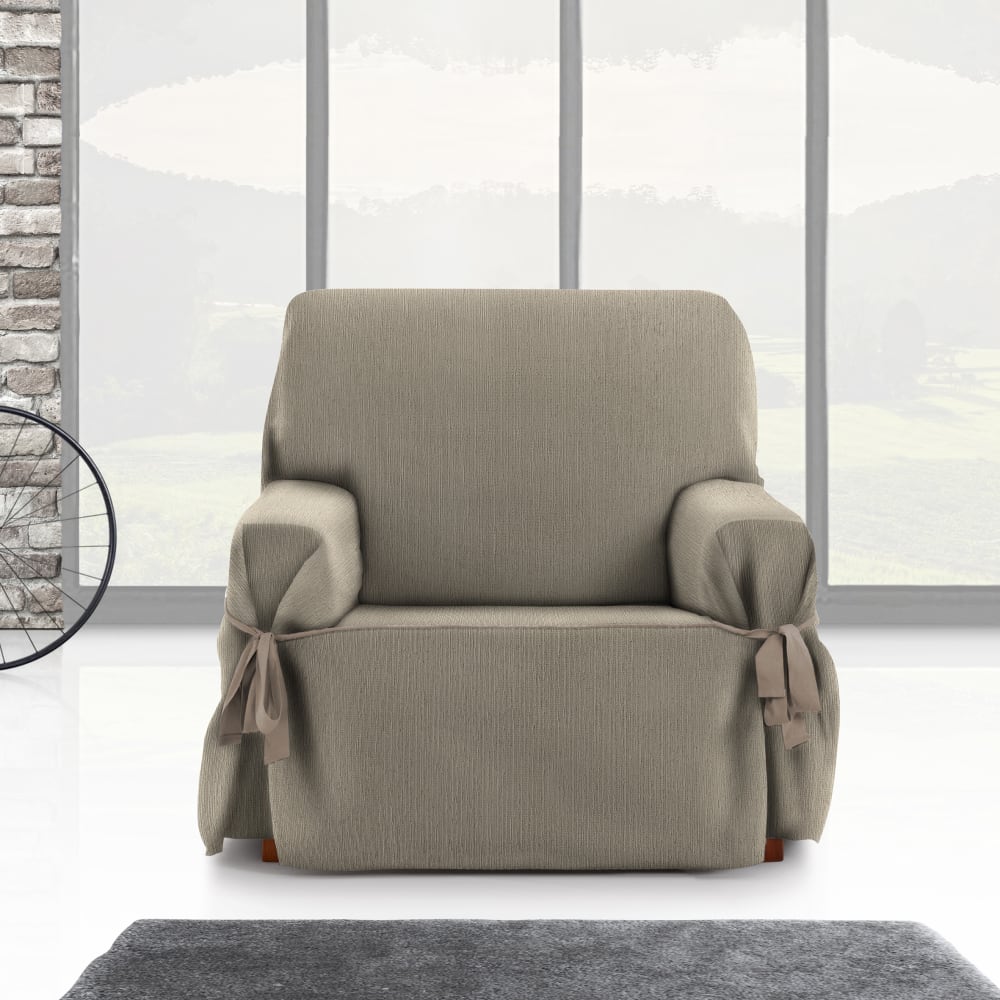 Funda de sillón con lazos topo 80 - 120 cm - Maisons du Monde