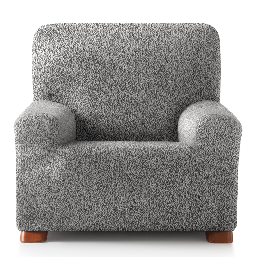 Housse de fauteuil extensible gris clair 80 - 130 cm