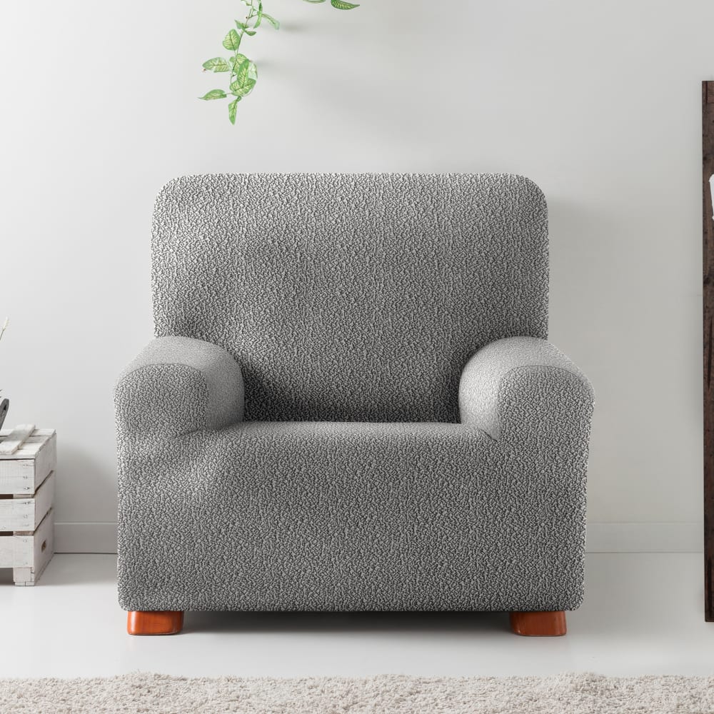 Funda de sillón elástica gris claro 80 - 130 cm - Maisons du Monde